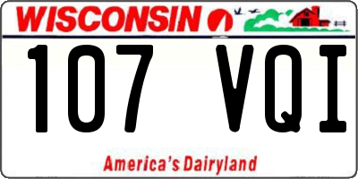 WI license plate 107VQI