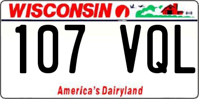 WI license plate 107VQL