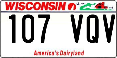 WI license plate 107VQV