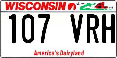 WI license plate 107VRH