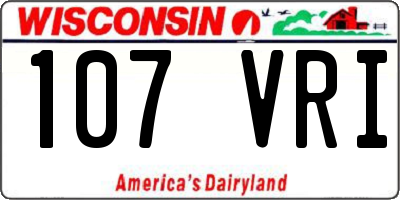 WI license plate 107VRI