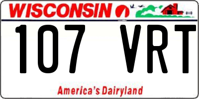 WI license plate 107VRT