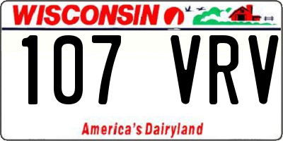 WI license plate 107VRV