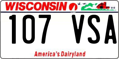 WI license plate 107VSA