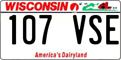 WI license plate 107VSE