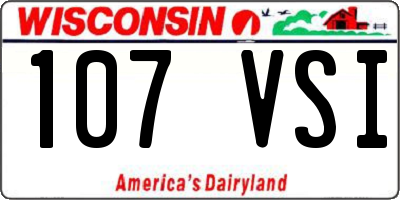 WI license plate 107VSI