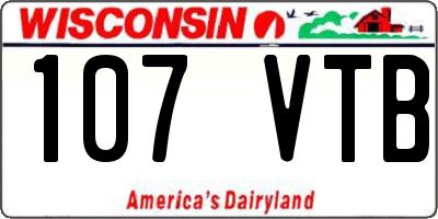WI license plate 107VTB