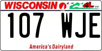 WI license plate 107WJE