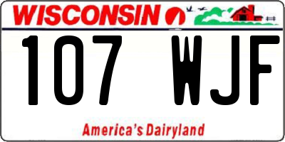 WI license plate 107WJF