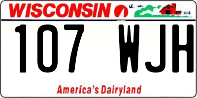 WI license plate 107WJH