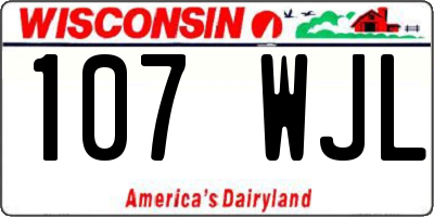 WI license plate 107WJL