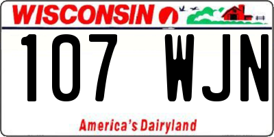 WI license plate 107WJN