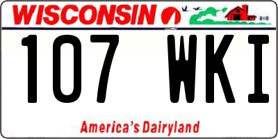 WI license plate 107WKI