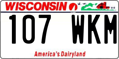 WI license plate 107WKM