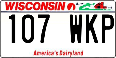 WI license plate 107WKP