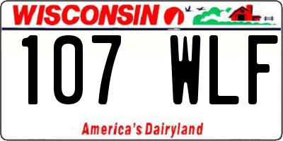 WI license plate 107WLF