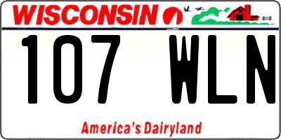 WI license plate 107WLN