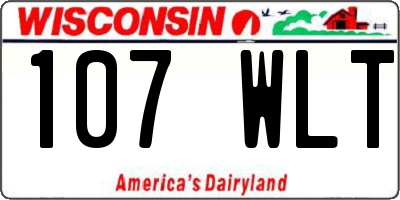 WI license plate 107WLT