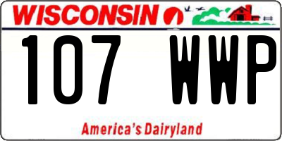 WI license plate 107WWP