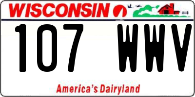 WI license plate 107WWV