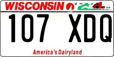 WI license plate 107XDQ