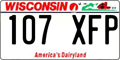 WI license plate 107XFP