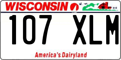 WI license plate 107XLM