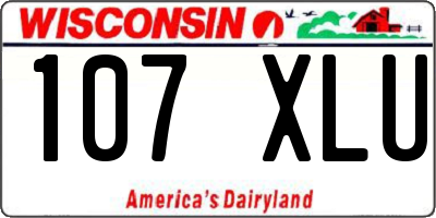 WI license plate 107XLU