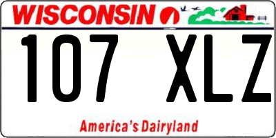 WI license plate 107XLZ