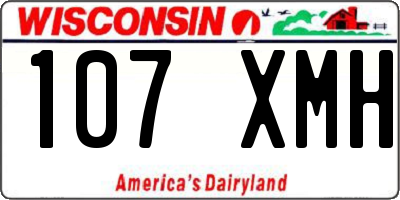 WI license plate 107XMH