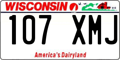 WI license plate 107XMJ