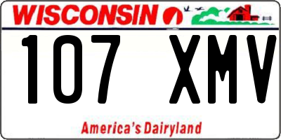 WI license plate 107XMV