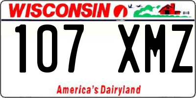 WI license plate 107XMZ
