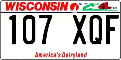 WI license plate 107XQF