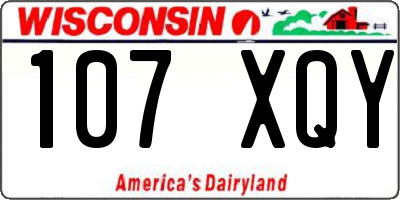 WI license plate 107XQY