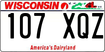 WI license plate 107XQZ