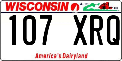 WI license plate 107XRQ