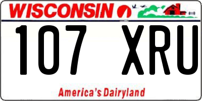 WI license plate 107XRU