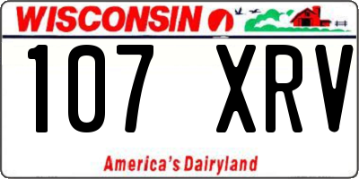 WI license plate 107XRV
