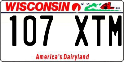 WI license plate 107XTM