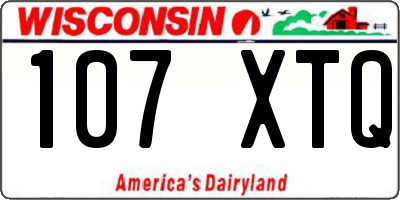WI license plate 107XTQ