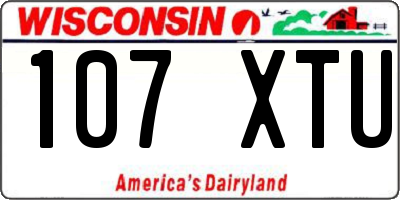 WI license plate 107XTU