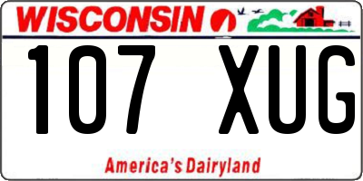 WI license plate 107XUG