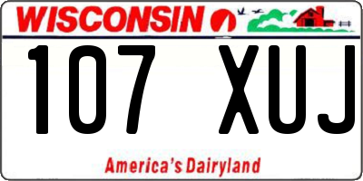WI license plate 107XUJ