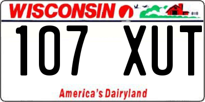WI license plate 107XUT