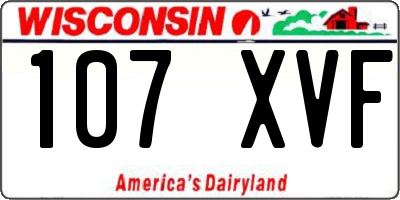 WI license plate 107XVF