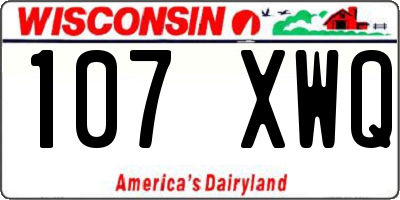 WI license plate 107XWQ