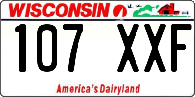 WI license plate 107XXF