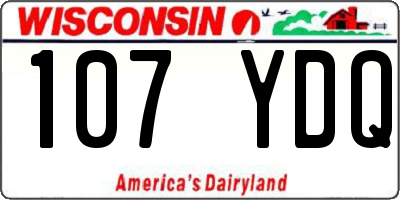 WI license plate 107YDQ