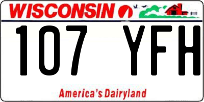 WI license plate 107YFH